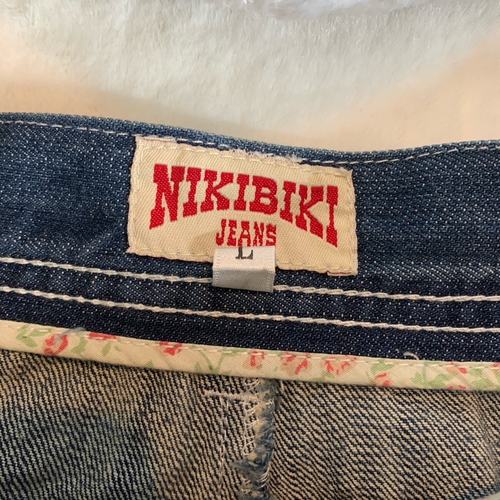 Nikibiki Star Design Denim Skirt - Picture 2 of 3